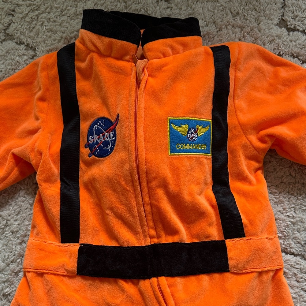 Astronaut Orange Space Commander Kids Costume - Picture 2 of 4